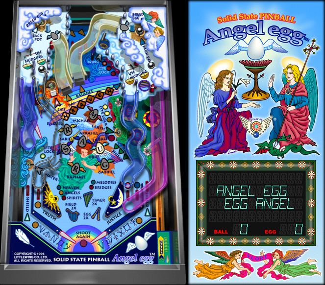 littleWing pinball angel egg game screen