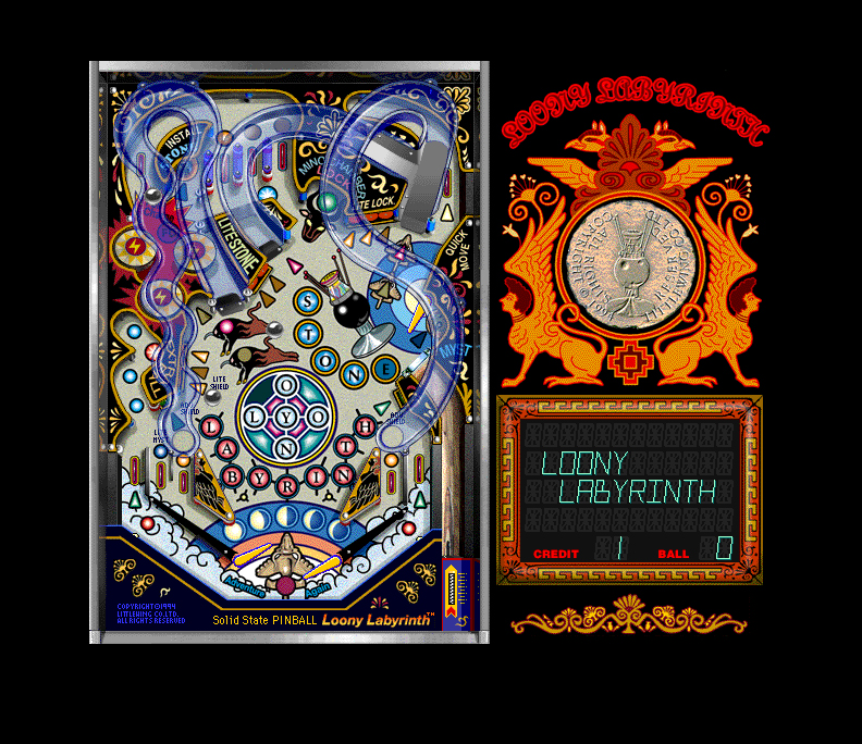 littleWing pinball loony labyrinth game screen